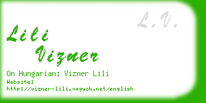 lili vizner business card